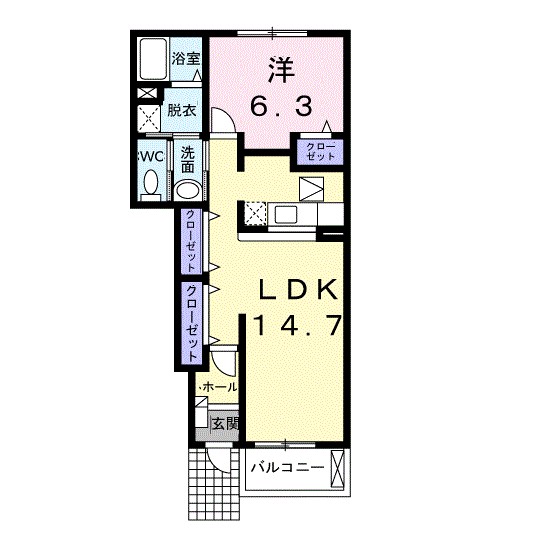 ユージェルメ 間取り図