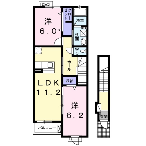 アンソレイエ 間取り図