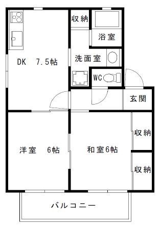 臨江ハイツⅠ 間取り図