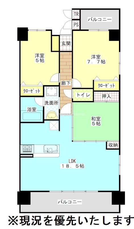 イーストウィング 601号室 間取り