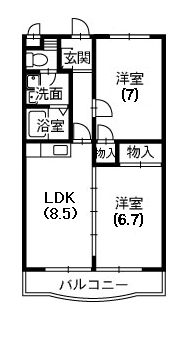 マンションマスカット 間取り図