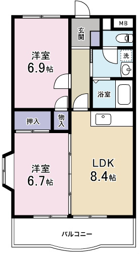 マンションマスカット 間取り図