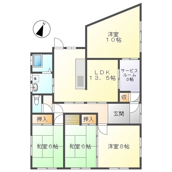 半田山3丁目貸家 間取り図