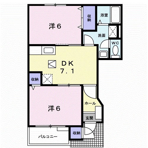 バーディクレフ　Ａ 間取り図