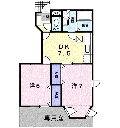 サンパティークＡ 間取り図