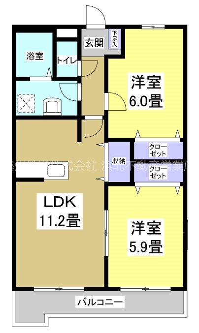 フルール・イル三つ梅 間取り図