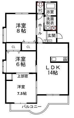 サニーサイドビラB 間取り図