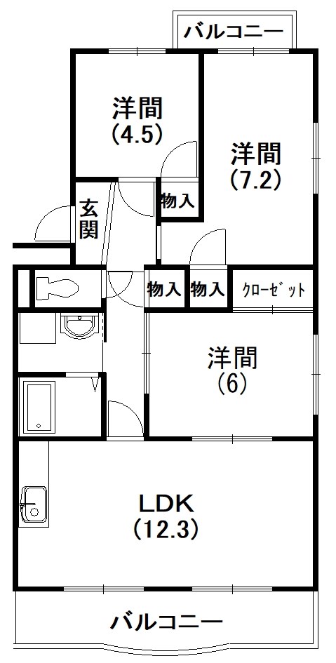 トピア清龍Ⅰ 間取り図