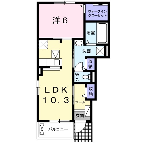 グランパレス葵西Ⅰ 間取り図