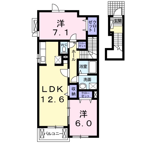 リクレイムＢ 間取り図