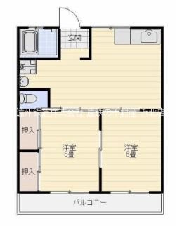 メゾンしいの木 203号室 間取り