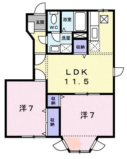 ソレアードⅠ 間取り図