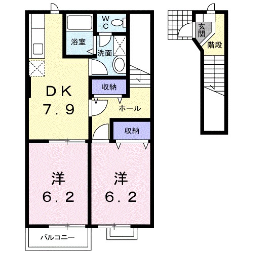 ＢＩＧ　ＡＰＰＬＥ・Ｒ 間取り図