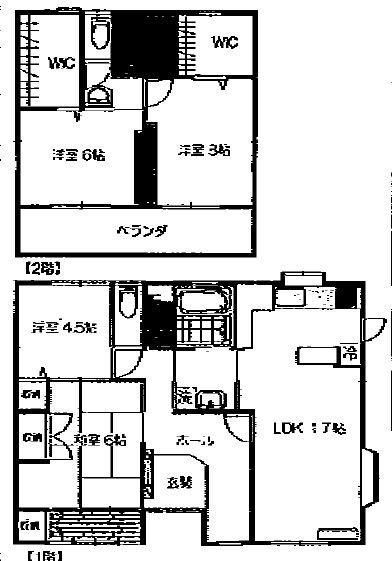 富士見町2丁目貸家 間取り図