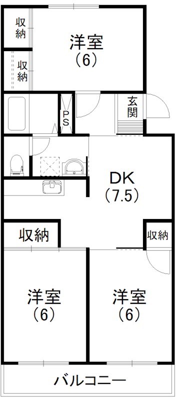 アヴェニュー元浜 404号室 間取り