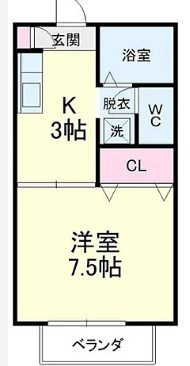 アミティエC 201号室 間取り