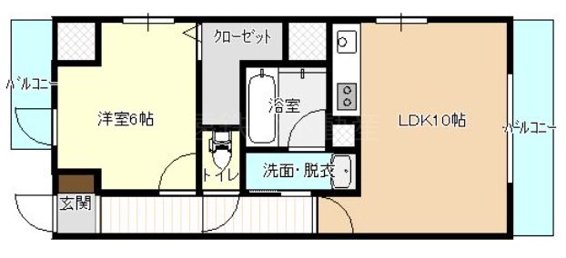 アミューズ千歳 503号室 間取り