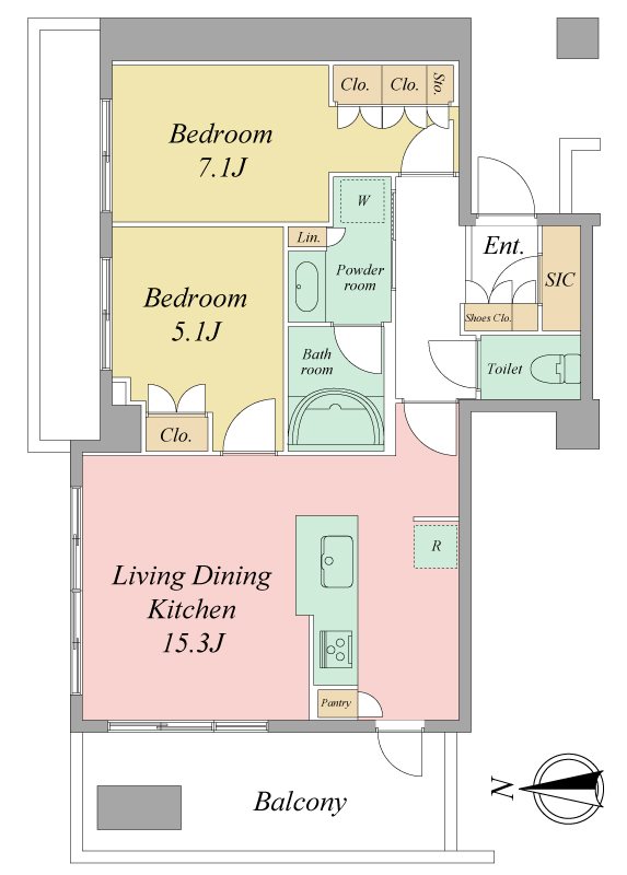 プレミスト浜松中央タワー(1601) 1601号室 間取り