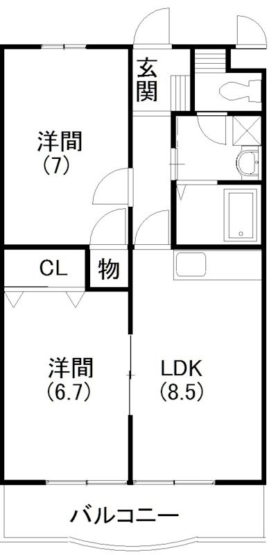 ハミング白木 間取り図