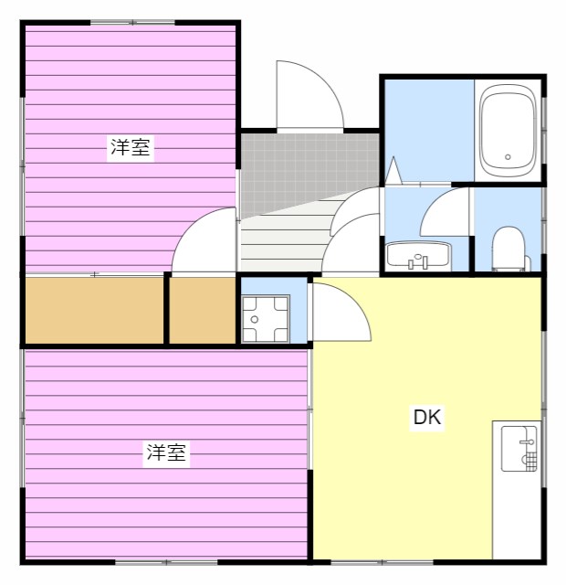 飯田町貸家 間取り図