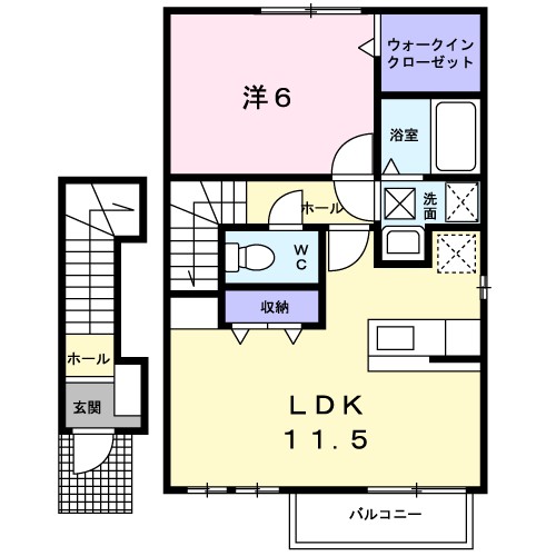 サニーサイド岡Ⅱ 間取り図