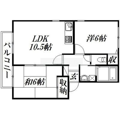 リヴェール宮竹Ⅱ 間取り図