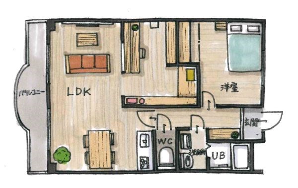 ロイヤルシティ高丘 間取り図