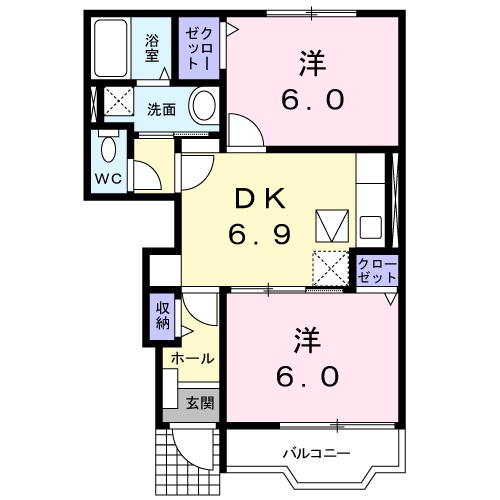 カーサ・プラテリーアＲ 間取り図