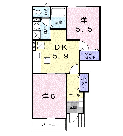 ブリッジサイド落合 間取り図