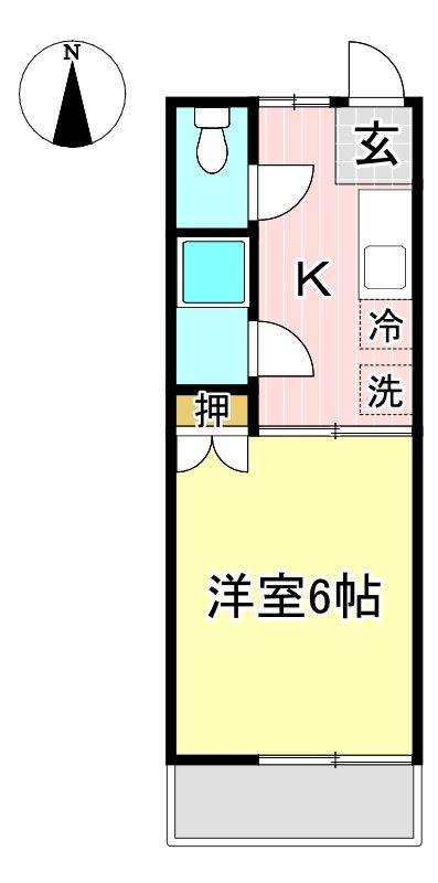 カワイハイツ 間取り図