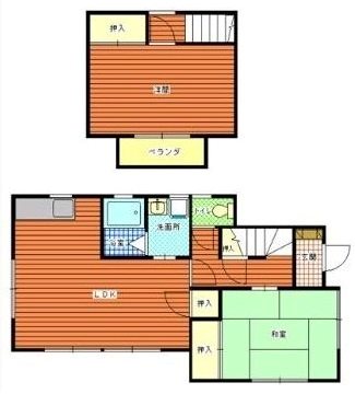 村松戸建貸家 間取り図