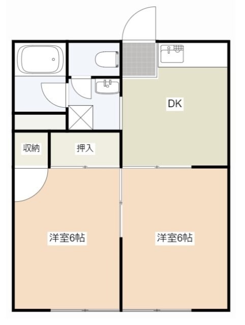 越路ハイツ 間取り