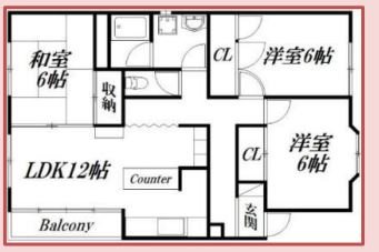 小豆餅クローバービル 間取り図