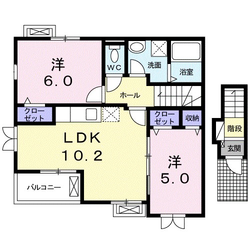 ドミール・セン　Ｃ 間取り図