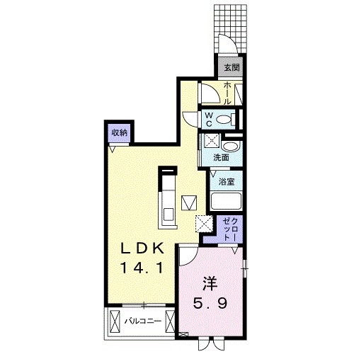 ポラリス神田Ａ 間取り図