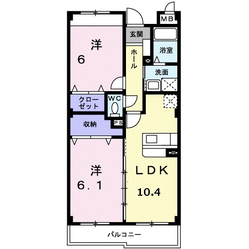 プラシードＡ 間取り図