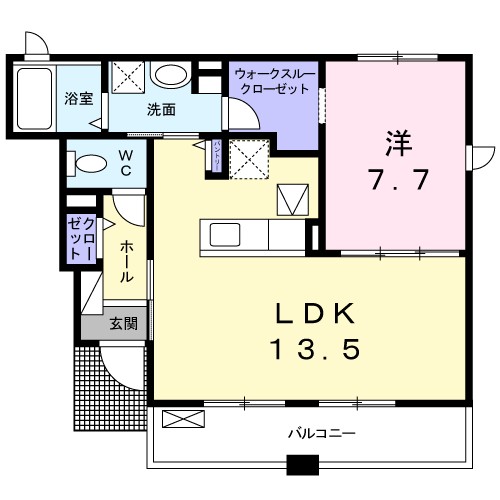 リベラル５０７ウエスト 間取り図