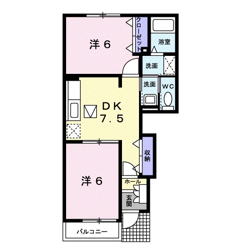 メゾン山田Ｂ 間取り図