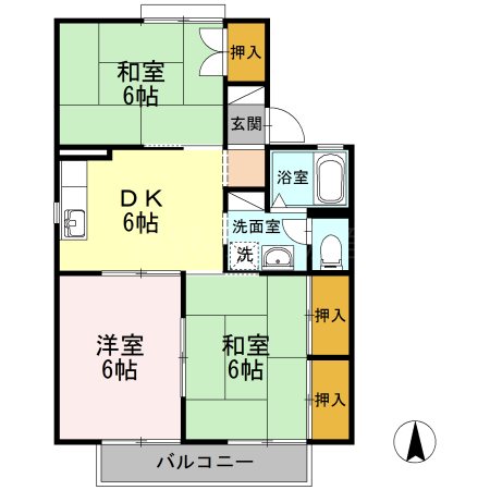 セジュールひだ 間取り図