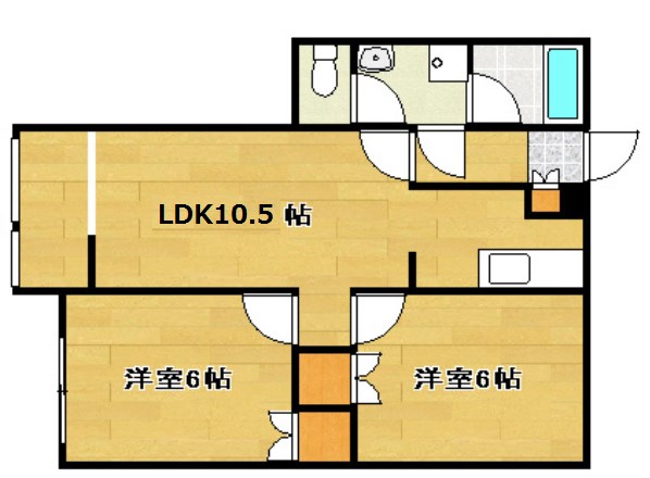 上島ロイドアパートＤ棟 間取り図