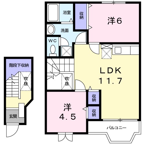 ドミール，センＡ 間取り図