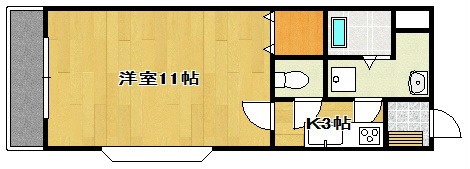 クレアーレ 203号室 間取り