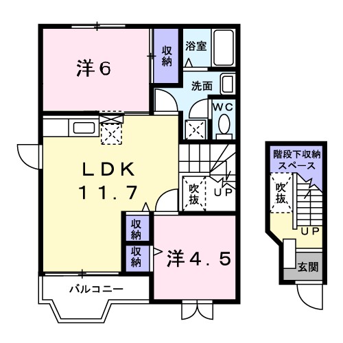 サニーフォレストＡ 間取り図