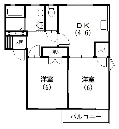 フレグランスラミB 間取り図