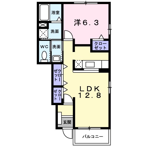 リーブホソエＢ 間取り図