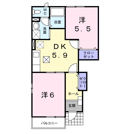 クラージュ 間取り図