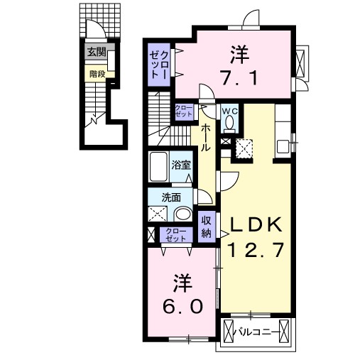 はばたきＡ 間取り図