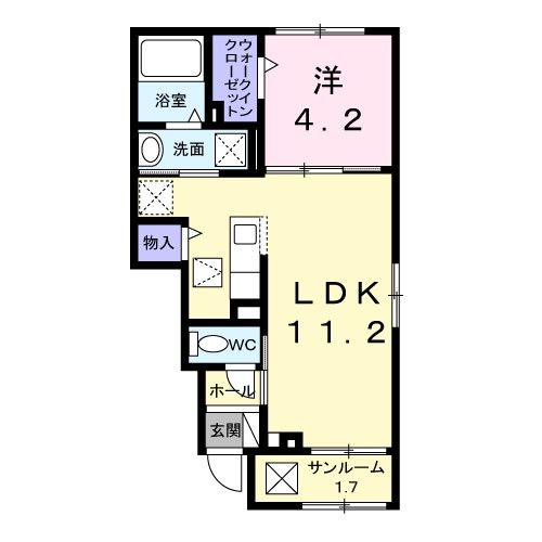 グレイスヴィラⅤ 間取り図