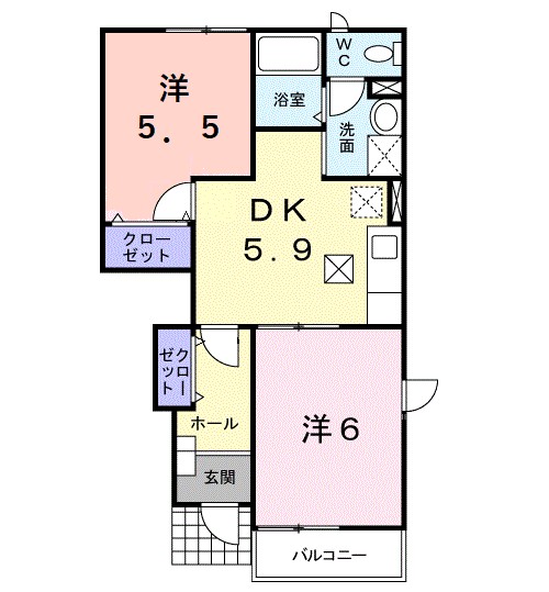 リヴァーサイド　Ⅰ 間取り図