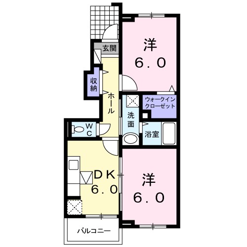 ヴィラ　フィオーレ 間取り図